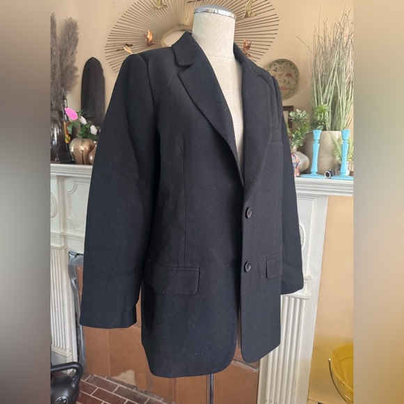 Quince Italian Wool Oversized Blazer in black size S NWT - Picture 9 of 14